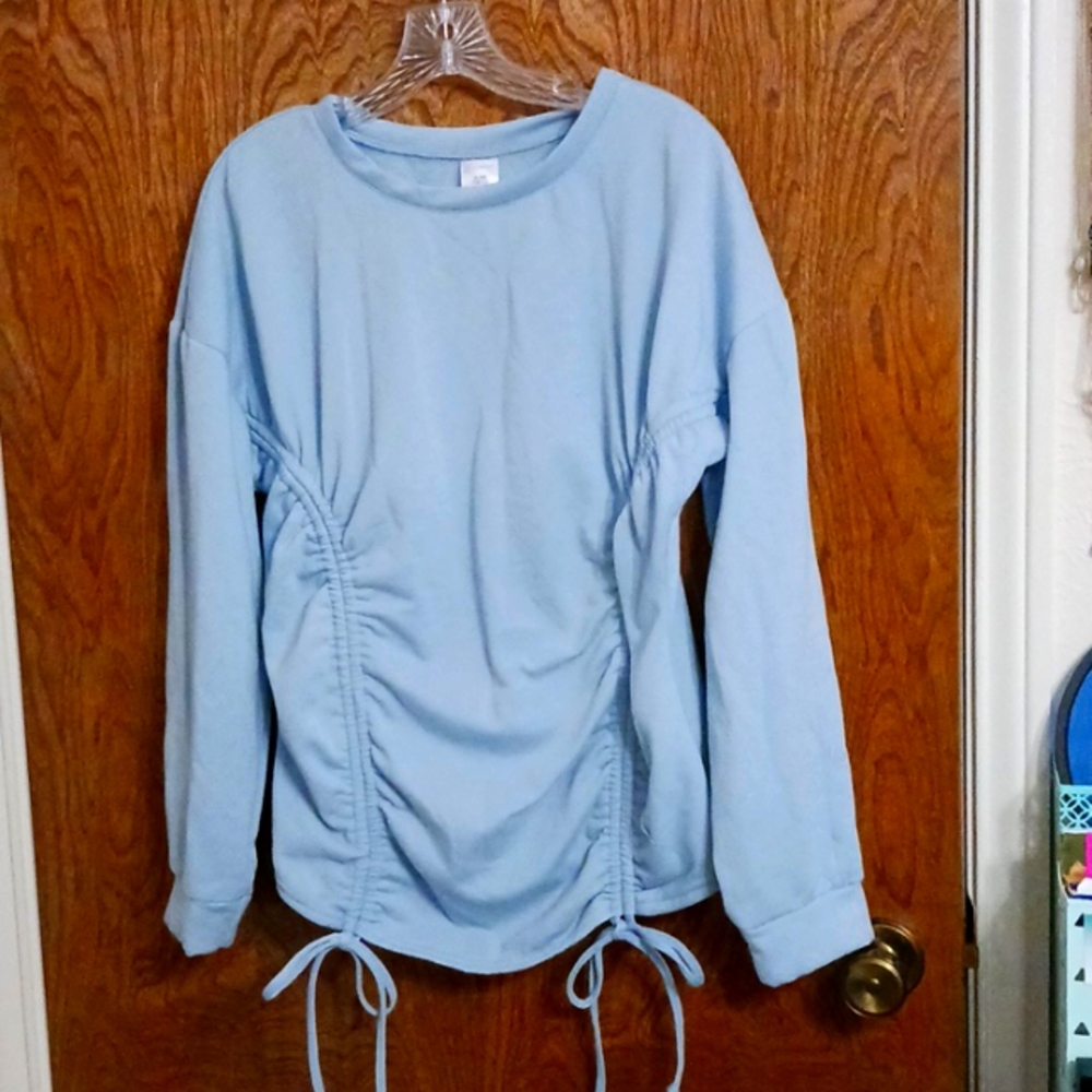 No Boundaries XL Sky blue fleece top good condition